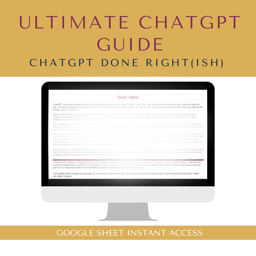 The Ultimate ChatGPT Prompt Guide to "do" ChatGPT Right(ish)